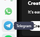 The sidebar while a workspace is outside its work hours: no badge on the workspace, and its apps look as usual (the tooltip shows only the app name)